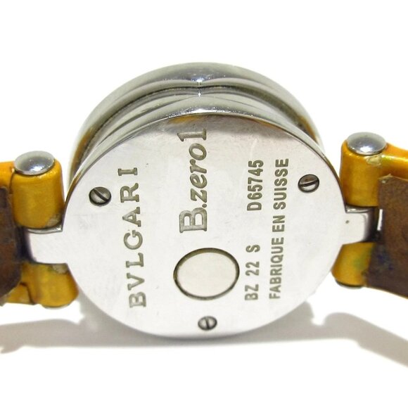 Auth BVLGARI B-zero1 BZ22S D***** Gold Women's Wrist Watch - Picture 3 of 8